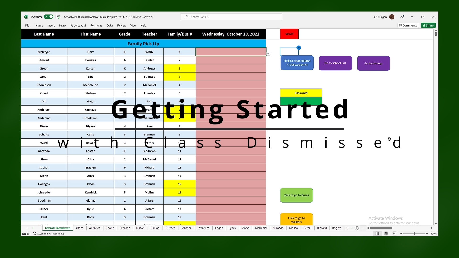 Getting Started with Class Dismissed
